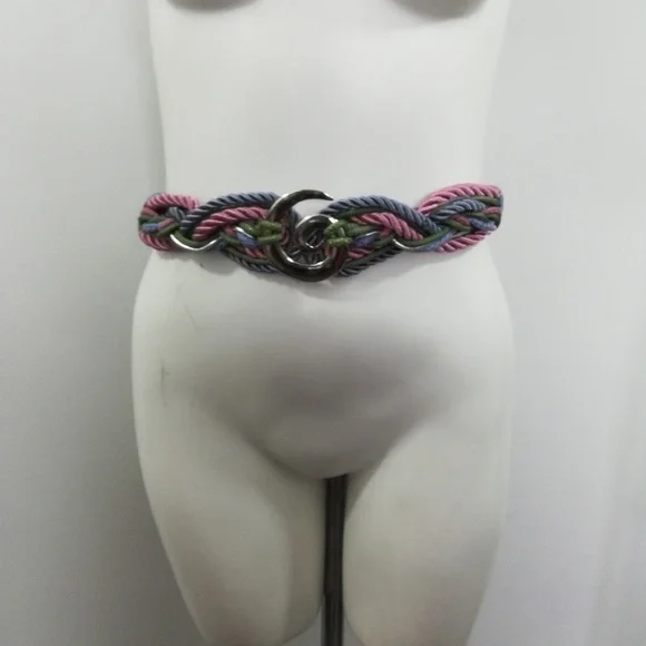Vintage Braided Stretch Belt Size M 27" - Picture 6 of 8